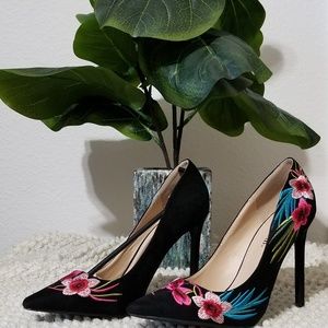 Just Fab Floral Print Heel